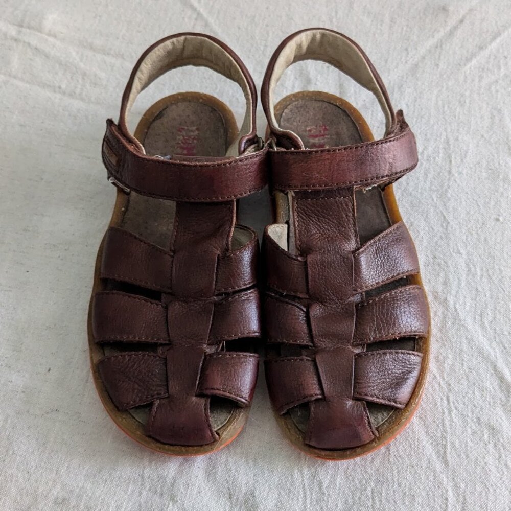 CAMPER Kids Bicho Brown Leather Sandals EU 32 US 13.5